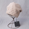 Luxury Rhinestone Pearl Embroidered Knit Beanie 6W6HAT707