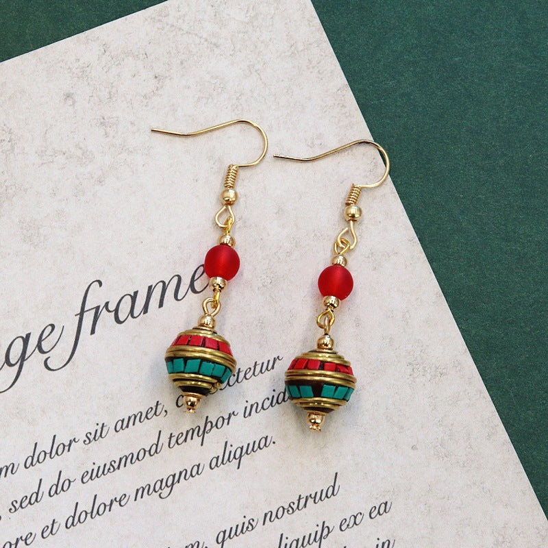 Vintage Ethnic Drop Earrings - DippedShop Wholesale - #2467