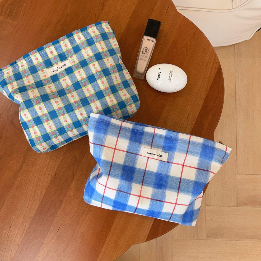 Simple Plaid Polka Dot Makeup Bag DP25E642