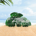 Funny Rhinestone Leaf Acetate Strong Hold Hair Claw 6W6HCP1639
