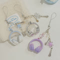 Chic Metal Earphone Microphone Pendant Keychain 6W10BBC391
