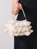 Elegant Layered Solid Color Floral Petal Evening Purse 6W10BBG1402