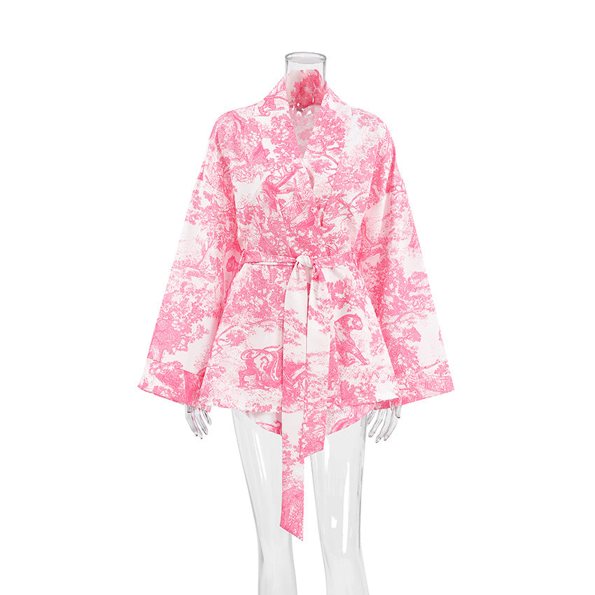 Print Soft Homewear Set - DippedShop Wholesale - #9091