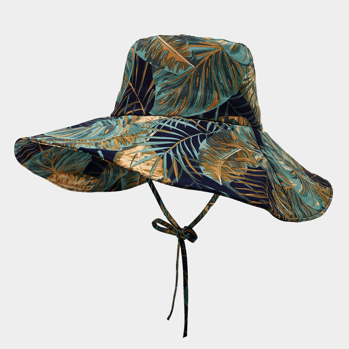 Fashion Floral Print Wide Brim Bucket Hat MK2BW6W6HAT107