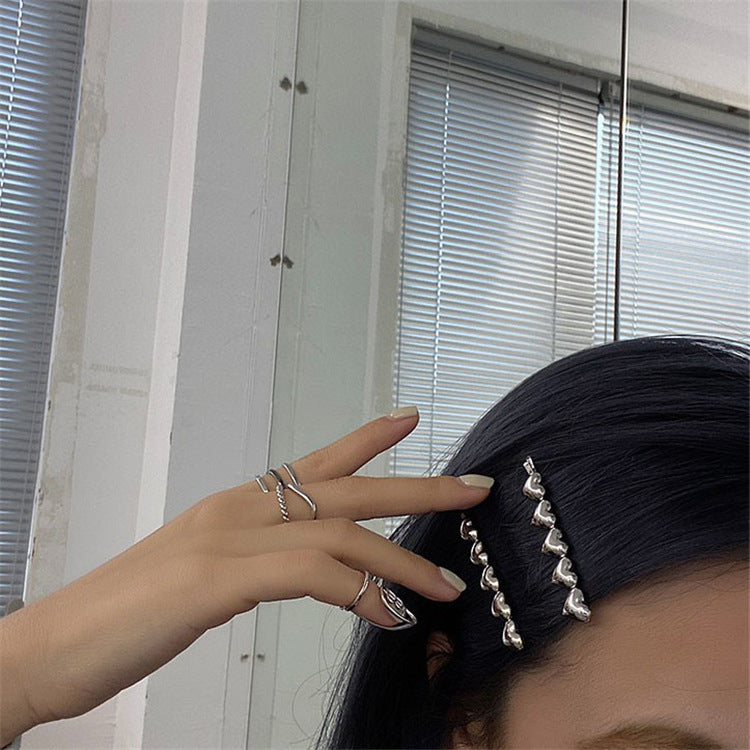 Minimalist Metal Heart Bobby Pin Hair Clip 6W6HCP1675