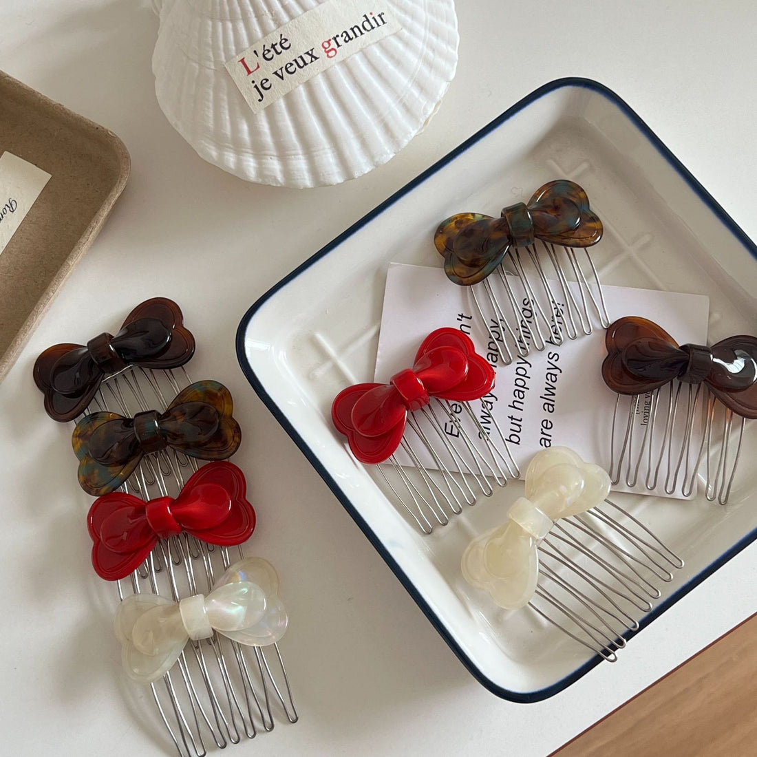 Acetate Bow Insert Comb Hair Clip MK2MBEP6W6HPN05