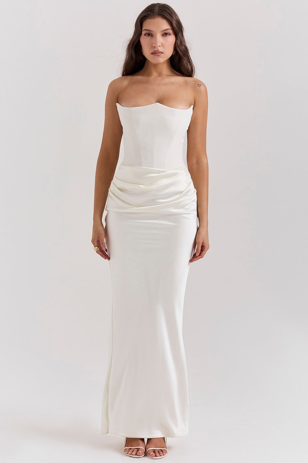 Sexy Strapless Fishtail Maxi Dress - DippedShop Wholesale - #8675