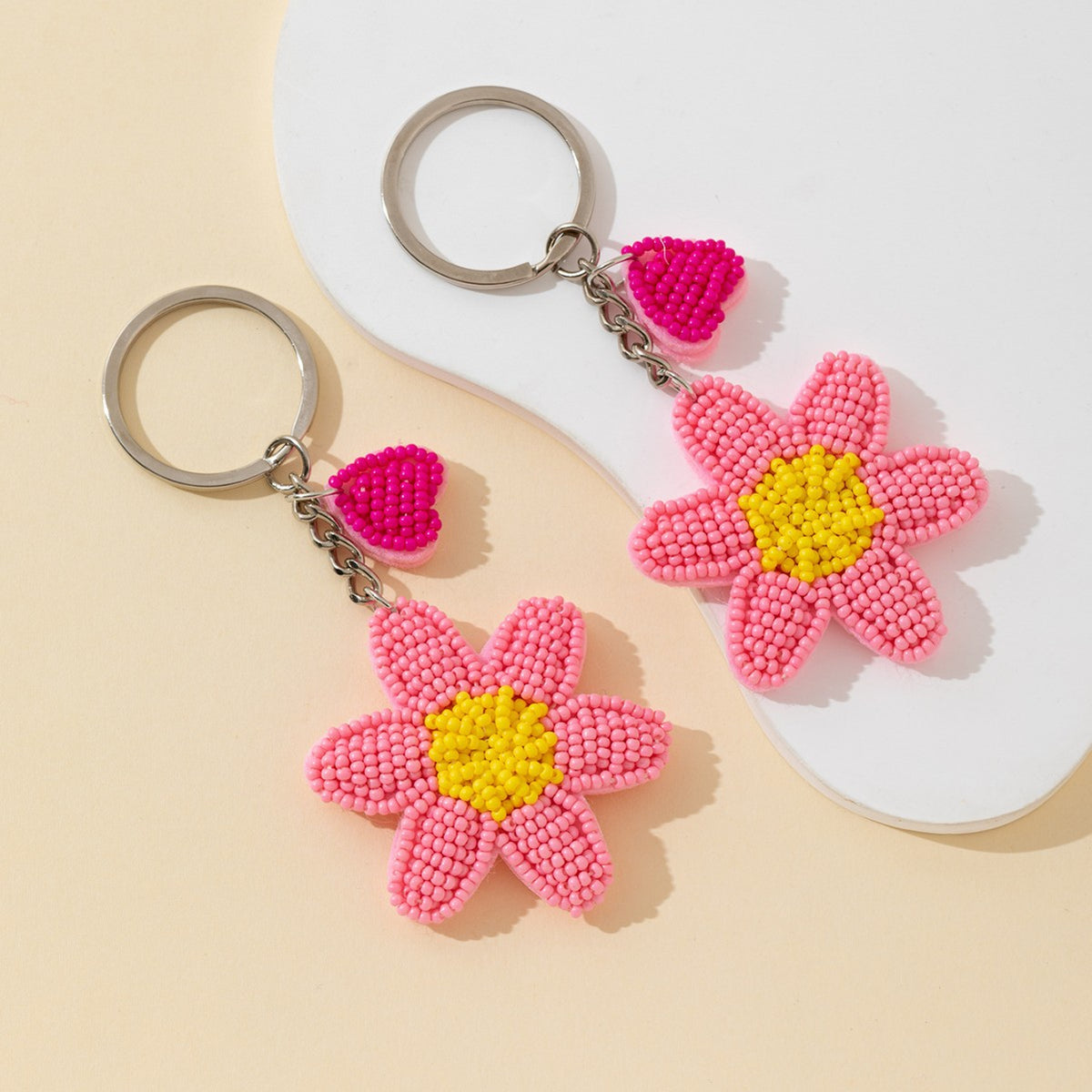 Sweet Handmade Beads Floral Pendant Bag Charm 6W10BBC750