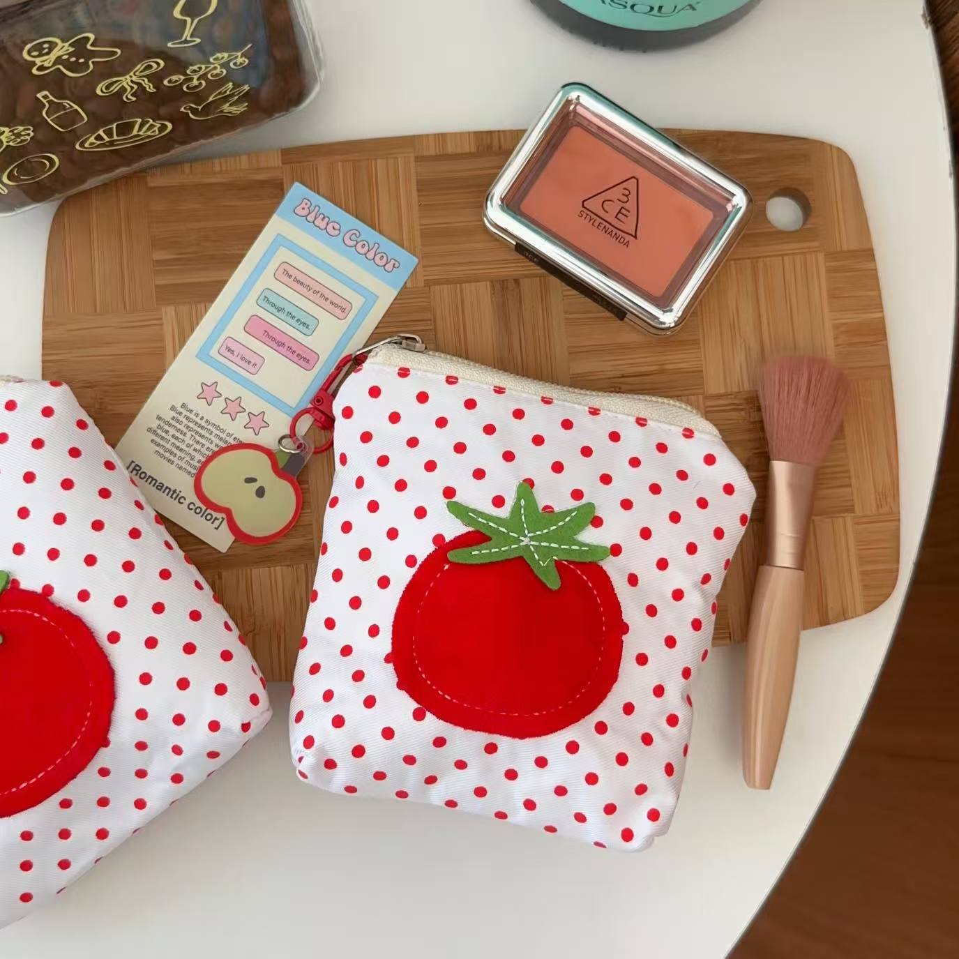 Cute Tomato Mini Coin Purse Wa - DippedShop Wholesale - #8195