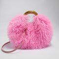 Trendy Fluffy Fur Solid Color Crossbody Bag 6W10BBG2401
