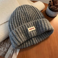 Casual Solid Color Thick Warm Knit Beanie Hat 6W6HAT547