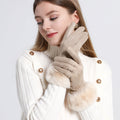 Plaid Suede Touch Screen Gloves - DippedShop Wholesale - #2227