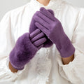 Faux Fur Touchscreen Gloves - DippedShop Wholesale - #7523