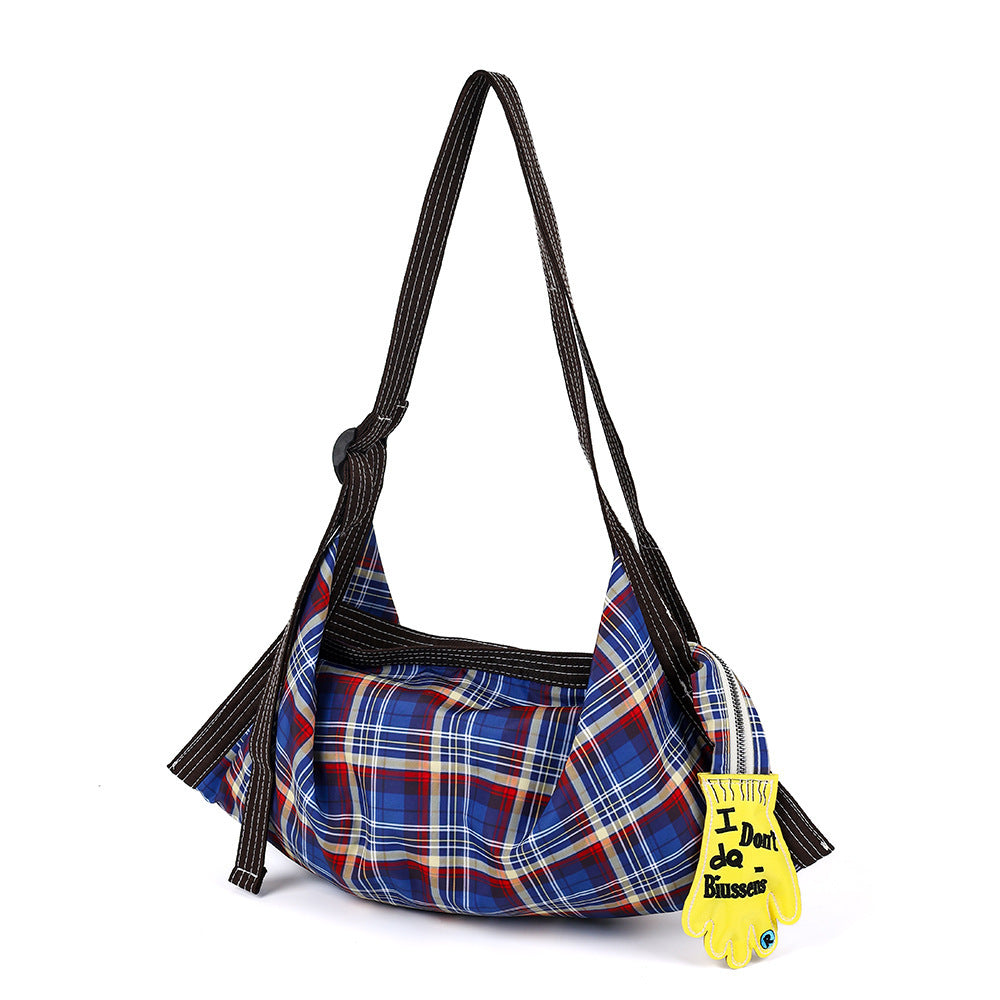 Retro Plaid Color Block Underarm Bag 6W10BBG1326