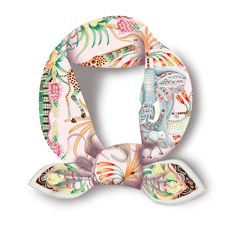 Animal Print Silk Scarf - DippedShop Wholesale - #5331