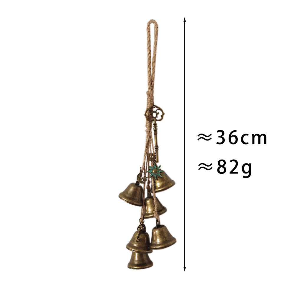 Retro Handmade Rattan Metal Bell Wind Chime 6H7HLS180