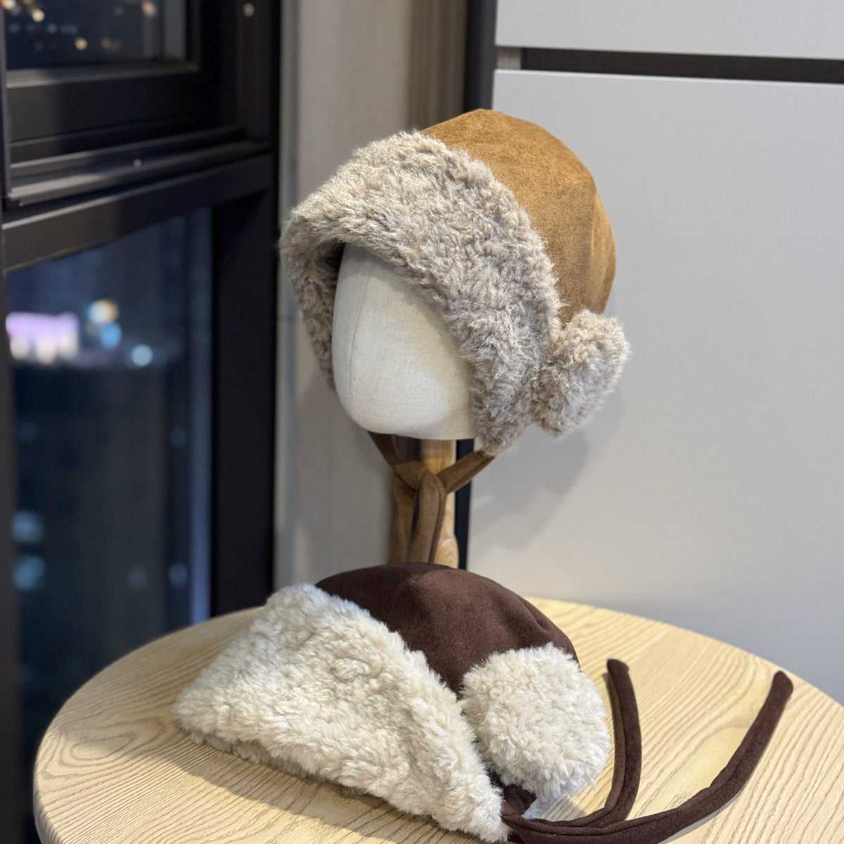 Suede Earflap Pilot Cap - DippedShop Wholesale - #4755