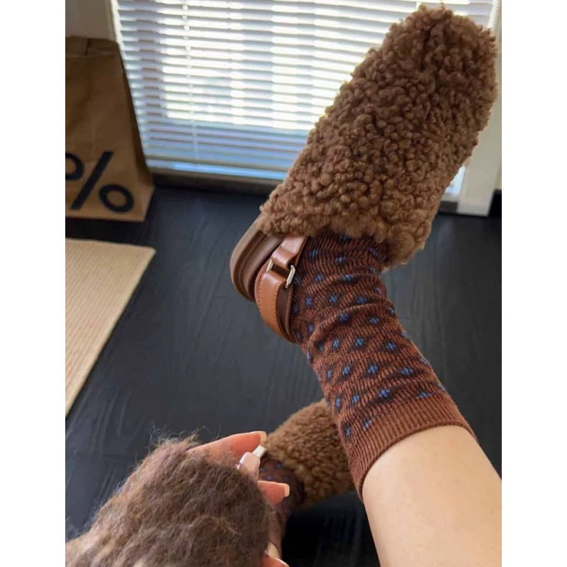 Houndstooth Crew Socks - DippedShop Wholesale - #8083