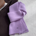 Solid Color Wool Blend Warm Knit Scarf 6W6NSC69