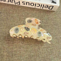 Cute Polka Dot Shell Print Large Hair Claw MK2PPM6W6HCP351
