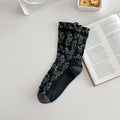 Floral Argyle Jacquard Cotton Socks - DippedShop Wholesale - #8691