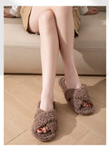 Cross Band Wool Slippers - DippedShop Wholesale - #6835