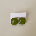 Enamel Square Stud Earrings - DippedShop Wholesale - #9939