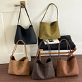 Minimalist Woven Texture Soft Tote - DippedShop Wholesale - #8163