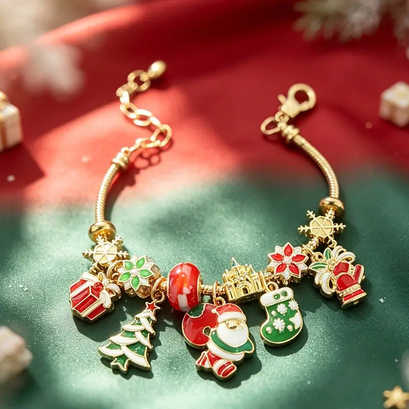 Santa Sock Pendant Bracelet - DippedShop Wholesale - #5891