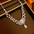 Chic Double Layer Rhinestones Heart Pendant Necklace 6W6JNC927