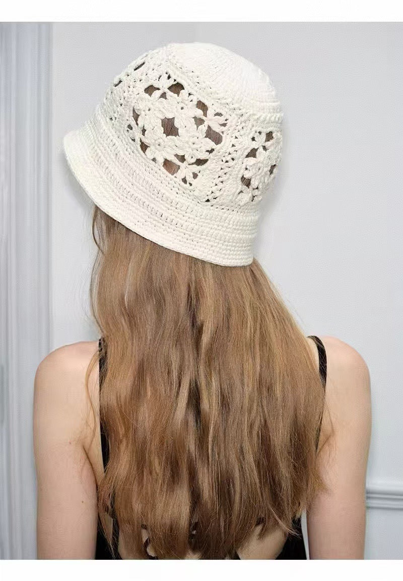 Vintage Crochet Floral Bucket Hat - DippedShop Wholesale - #3123