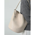 Trendy Solid Color Commuter Bucket Shoulder Bag 6W10BBG2017