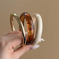 Vinatge Multi-Color Stackable Resin Bacelet Set 6W6JBR574