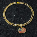 Hiphop USA Flag Pattern Pendant Chain Necklace 8ZA6JNC282T