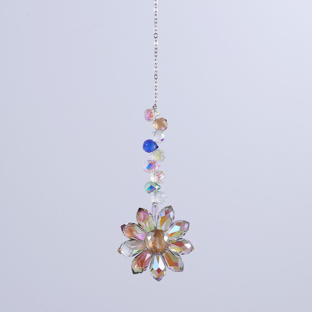 Colorful Crystal Ball Chain Floral Pendant Suncatchers MK2CZAS6H7HLS70