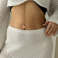 Sexy Flower Bead Double Layered Waist Chain 8ZA6JBC101T