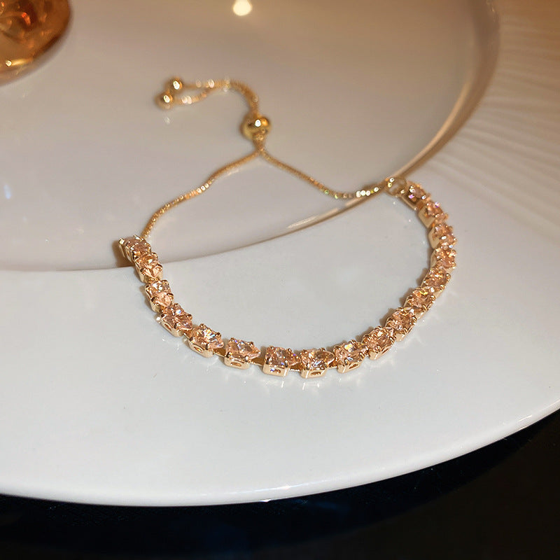 Chic Gold Plated Colorful Zircon Adjustable Bracelet 6W6JBR718