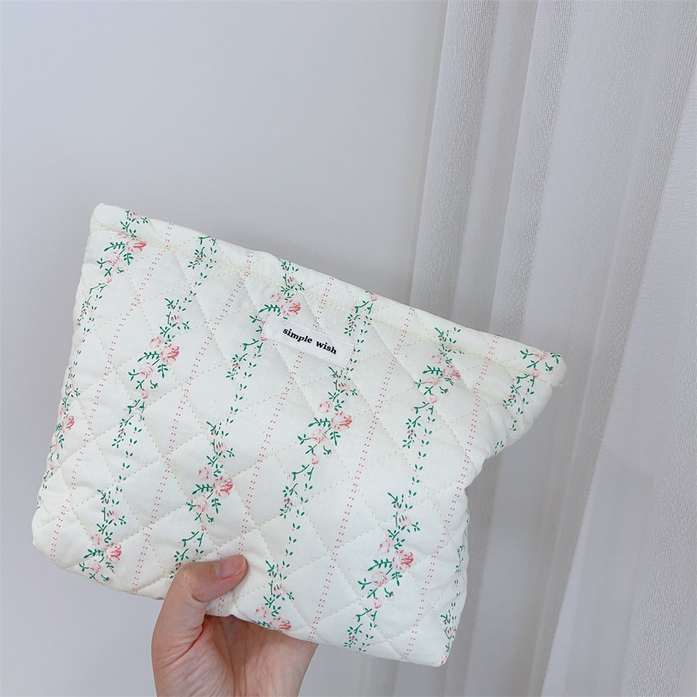 Floral Quilted Makeup Bag - DippedShop Wholesale - #3795