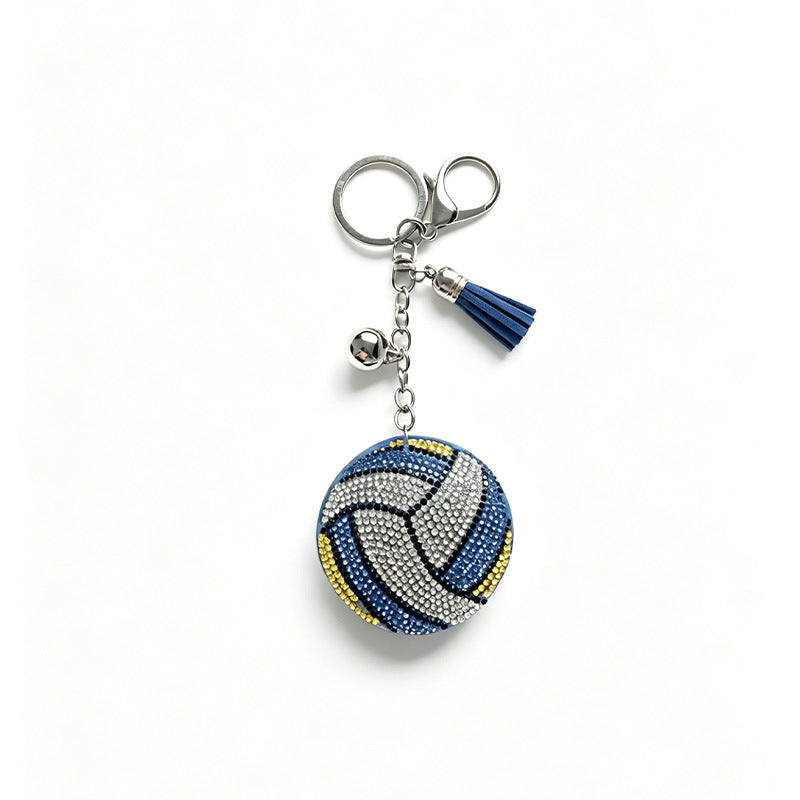 Stylish Rhinestones Basketball Pendant Bag Charm 6W10BBC824