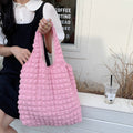 Solid Color Pleated Shoulder Bag - DippedShop Wholesale - #5587