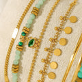 Boho Style Natural Stone Beaded Chain Bracelet 6W6JBR350