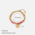 Fresh Double-Layer Beaded Chain Bracelet 6W6JBR521