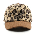 Leopard Sherpa Baseball Cap - DippedShop Wholesale - #7459