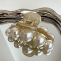 Elegant Gold Pearl Geometric Large Hair Claw MK2MBEP6W6HCP365