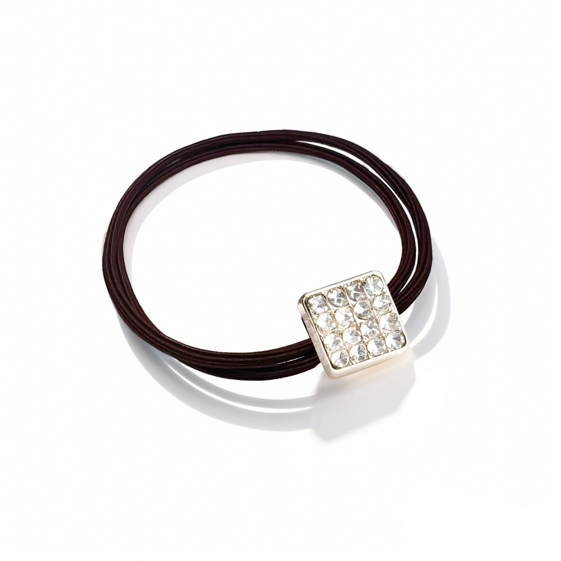Vintage Square Shape Rhinestones Hair Tie MK2BW6W6HHT02