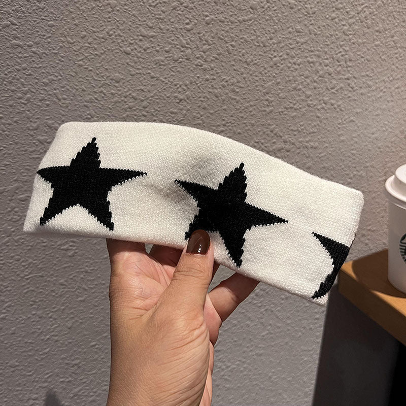Star Print Knit Headband - DippedShop Wholesale - #4323