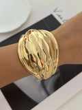 Vintage Enamel Gold Plated Beaded Bangle Bracelet 6W6JBR604