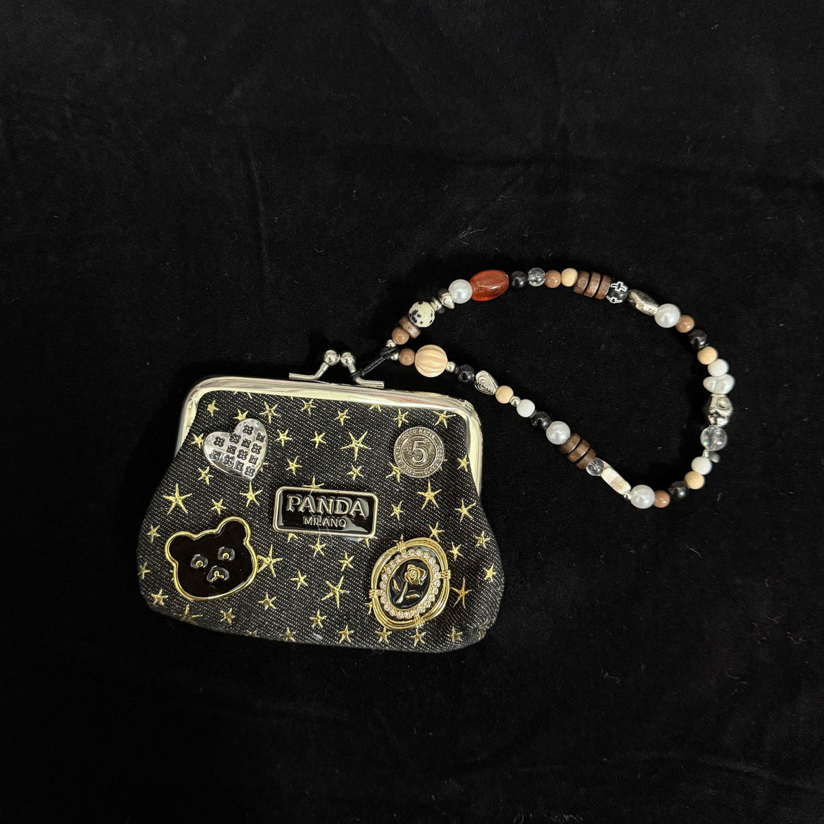 Denim Kiss-Lock Coin Purse - DippedShop Wholesale - #9427