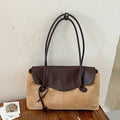 Minimalist Color Contrast Large Capacity Shoulder Bag 6W10BBG2412