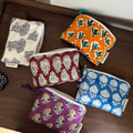 Vintage Floral Print Mini Coin Purse Wallet 6S10BWB150